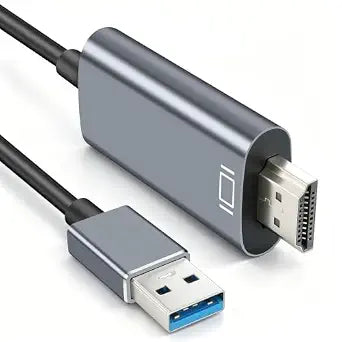 MEEKI USB to HDMI Cable, Built-in Drivers, 6FT USB A to HDMI Male HD 1080P Monitor Converter Cord Compatible with Windows/Android OS for Desktop/Laptop, Link to Monitor, Projector, Smart TV