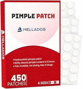 450 Pimple Patches For Face, 4 Size Hydrocolloid Acne Patches