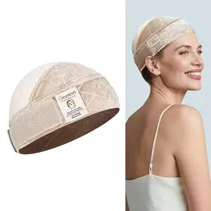 Dreamlover Wig Grip Cap,2-in-1 Wig Cap with Grip Band, Nude, 1 PCS