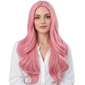 Pastel Pink Wig Long for Woman Women Light Pink Wavy Curly Wig