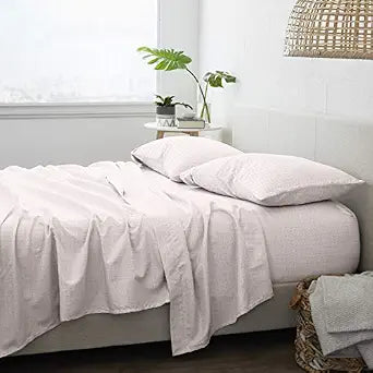 iEnjoy Home Hotel Collection Premium Ultra Soft Classic in Pink Pattern 4 Piece Bed Sheet Set