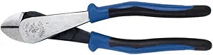 Klein Tools J2000-48 Pliers, Made in USA, Diagonal Cutting Pliers with Angled Head, Heavy-Duty to Cut ACSR, Screws, Nails, and most Hardened Wire, 8-Inch