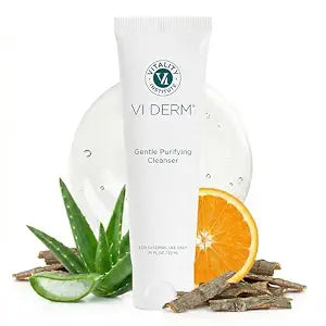 VI DERM Hydrating Facial Cleanser with Aloe Vera, Travel Size 0.75 Fl Oz