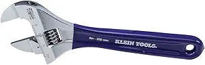 Klein Tools D86936 Adjustable Wrench, Forged with Slimmer Jaw and a High Polish Chrome Finish, 8-inch