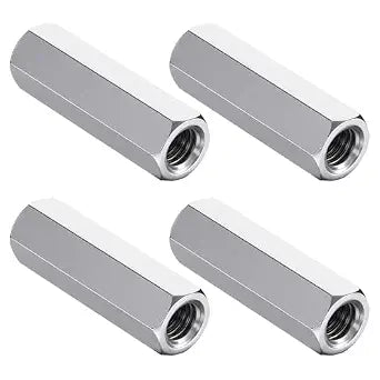 4 Pcs M8 Coupling Nut M8 X 1.25-Pitch 40mm Length Metric Hex Rod Coupling Nuts