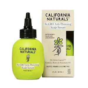 California Naturals Women's ReGRO Anti-Thinning Scalp Serum, 5% Capixyl with Biotin, Caffeine & Castor and Rosemary Oil, Non-Sticky Cooling Formula, Vegan & Cruelty Free, 3oz