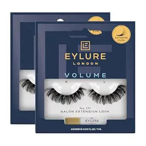 Eylure Salon Extension Look False Eyelashes, Volume No. 111, 1 Pair (Pack of 2)
