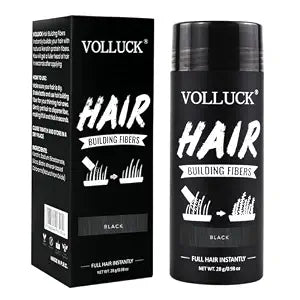 Hair Fibers for Thinning Hair, Instant Coverage Hair Building Fibers for Women and men, Natural Hair Powder for Conceal Hair Loss 28 g (Black)