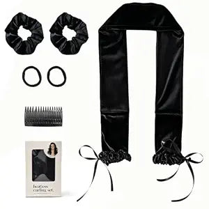 Sleep Tie, Heatless Curling Headband Overnight No Heat Curler Set for Long Hair