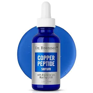 Dr. Brenner Copper Peptide Serum with 1% Pure GHK-Cu peptide, Argireline and Matrixyl 3000 Anti-Aging Moisturizer for Fine Lines and Skin Elasticity (1 oz.)