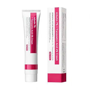 Arbutin 7% + Tranexamic Acid 4% Cream, Dark Spot Corrector for Face, 70,000ppm & Arbutin 40,000ppm TXA, Moisturizing Cream with Niacinamide and Hyaluronic Acid, 1.76 Oz