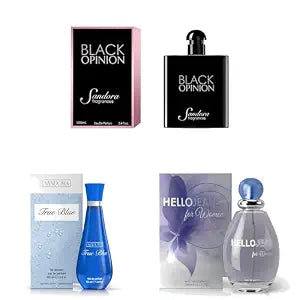 Sandora Fragrances Women's Perfume 3-Pack – Eau de Parfum – Three Full-Size 100 ml Bottles – Warm Airy Mysterious Fresh Fragrance Collection