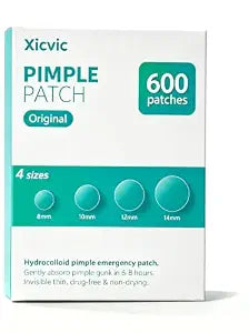Pimple Patches for Face - 4 Size 600 Counts Acne Patches, Hydrocolloid Patches for Covering Zits and Blemishes, Spot Stickers