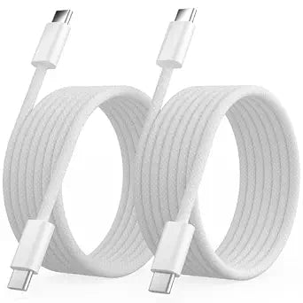 Quickeep USB C to USB C Cable 6FT 2 Pack, Nylon 60W iPhone 17 Charger Cord