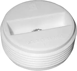 Jones Stephens P49940 4 PLAS CSK CO Plug W/BRS ADPT - White