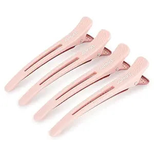 AIMIKE Pink Hair Clips for Styling, No Crease Sectioning Clips, 4 Pack