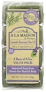 A LA MAISON Lavender Rosemary Olive Oil Bar Soap