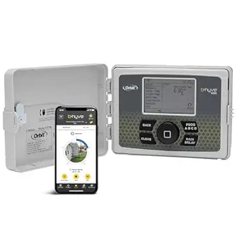 Orbit B-hyve Smart Indoor/Outdoor Sprinkler Controller - 6-Zone - App Controlled Smart Controller with Custom Irrigation Schedules - Weatherproof Multi-Zone Sprinkler System - 57946