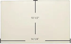 England's Stove Works 17-VL, 25-EP, 55-SHPEP, 55-TRPEP Ceramic Glass Panel (14 1/4" x 10 1/2") | AC-G40 OEM Center Replacement