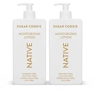 Native Body Lotion with Naturally Derived Ingredients - Sugar Cookie - Silicone, Paraben, & Dye Free Leaving Skin Soft and Hydrating | Holiday Seasonal Scent Bundle, 16.5 oz - 2 Pk