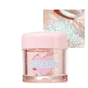 White Glitter Eyeshadow Loose Powder, Bling Under Eye Shadow, Y2K Makeup