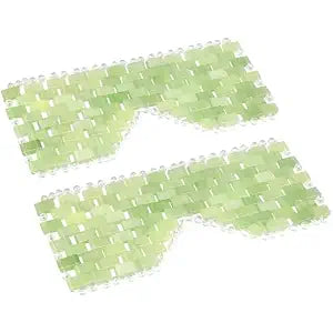 Jade Eye Mask, 2 Pack Jade Facial Cooling Mask for Hot Cold Therapy