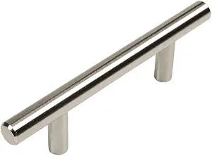 Cosmas 25 Pack 305-030SN Satin Nickel Cabinet Hardware Euro Style Bar Handle Pull  Solid Steel, 3 Inch Center, Kitchen Bathroom Drawer Pulls