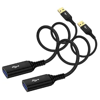 USB Extension Cable 6FT,2Pack USB Extender High Speed USB3.0 Extension Cord