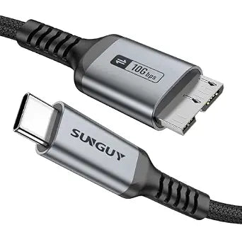 10Gbps USB C to Micro B Hard Drive Cable 1.6FT for External Hard Drive