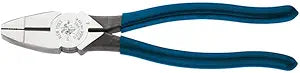 Klein Tools D201-8NE Lineman's New England Nose Pliers with Streamlined Design, Knurled Jaws and Handle Tempering, 7-Inch New England 8-Inch