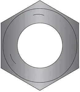 1/2"-13 Finished Hex Nuts/Grade 5 Steel/Plain (Quantity: 100)