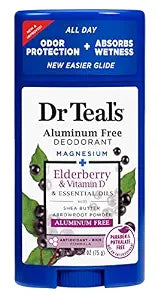 Dr. Teal's Deodorant Elderberry And Vitamin-D2.65 Ounce Aluminum-Free