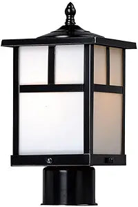Maxim Lighting Coldwater 1-Light Light Fixture | Black Steel Finish | White Glass Shade | Traditional Indoor Light Fixture | Dimmable | Home Decor Light Fixture | Coldwater Collection | 4055WTBK