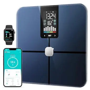Smart Scale for Body Weight, Accurate Body Composition Scale with BMI, Body Fat, Muscle Mass, Digital Bathroom Scale with 7-in-1 Large LED Display, 20 Body Metrics Sync App, 400lb