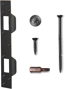 Door Strike Plate Double Opening with Reinforced Torx Screws & Bit