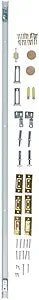 National Hardware N343-723 Complete Double Bifold Door Hardware Set 48 in White Surface Mount for 7/8 in to 1-3/8 in Thick Doors Indoor Use Four-Way Adjustable Easy Installation
