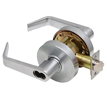 C1000-CSEC-R-626-SFIC Grade1 Classroom Security Cylindrical Lock with Regular Trim, Satin Chrome, 2 3/4" Backset
