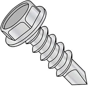 12-14X4 Unslotted Indent Hex Washer Self Drill Screw Full Thread Zinc 1000hours Salt Spray (Pack Qty 500) BC-1264KWHC by Shorpioen