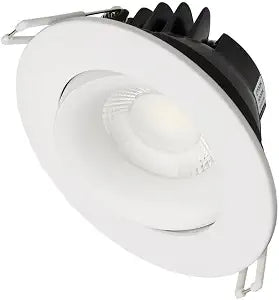 Satco S11624R1, 3.5" LED Gimbal Downlight, White, Retrofit Lighting, 2700K