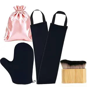 4 Pack Self Tanning Mitt Applicator Kit for Streak-Free Tan Reusable