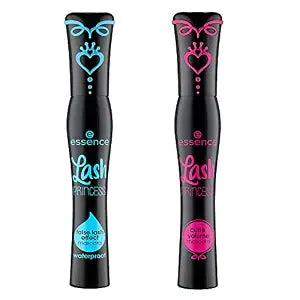 essence Lash Princess Waterproof & Curl Mascara Duo Bundle, Black