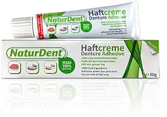 NaturDent Natural Strong Denture Adhesive, 40 g, 1 Pack