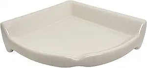 Tenedos Bone Almond Glazed Ceramic Bathroom Accessory (Large Size Corner Shower)-Not Suitable for Flat Surface Installation-Professional Installation Needed