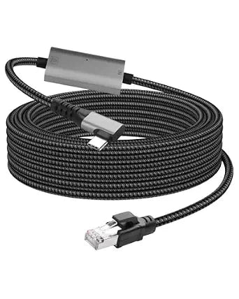 CERRXIAN USB C to 2.5 Gbps Ethernet Cable 6.5 FT, Gigabit RJ45 LAN to 90 Degree Right Angle USB C Adapter, Directly Connected Cat Network Cable Converter to Type C Cable Support USB-C Port Laptops