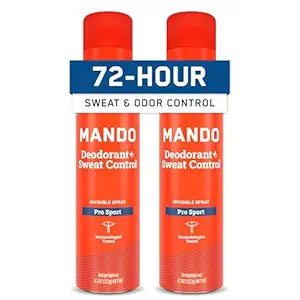 Mando Antiperspirant Deodorant for Men - Spray - Pro Sport, 2 pk