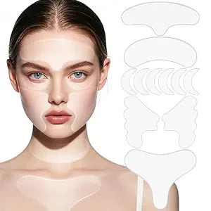 Neck Wrinkle Patches, Reusable Silicone Neck Patches for Smoothing the Appearance of Fine Lines, Chest and Face Cosmetic Patches for Women, Moisturizing, Firming & Skin-Smoothing