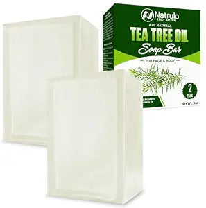 Tea Tree Oil Soap Bar for Face & Body – All Natural Remedy Skin Cleanser – Pure Essential Oil Infused Skincare Cleansing Soap for Dirt & Acne - Tea Tree Face & Body Wash Made in USA