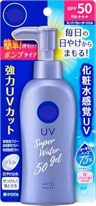 Japanese sunscreen Nive-a UV Super Water Gel Pump 4.9oz (Single) for Daily UV Protection, Hydrating Sunscreen (Imported)