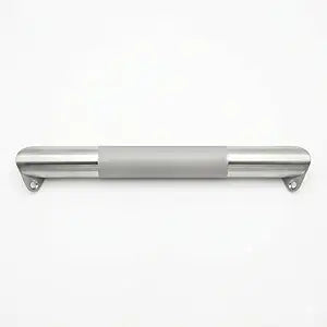 Brushed Nickel Shower Foot Rest Bar Wall Mount Tool for Shaving Legs Non-Slip Scrub Shower Foot Step Square Corner Shower Shaver Foot Rest