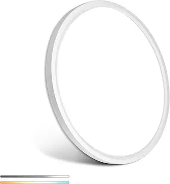 24 Inch LED Flush Mount Ceiling Light, 48W 2700K-5000K 5CCT Adjustable, Super Slim LED Ceiling Light, Dimmable, Round Ceiling Lights for Bedroom Kitchen Living Room, ETL Certified, 1Pack